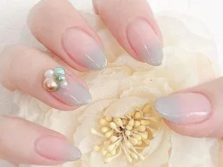 グラデーション & パールネイル