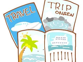 旅行に行くとなれば駅前などの観光会社など…