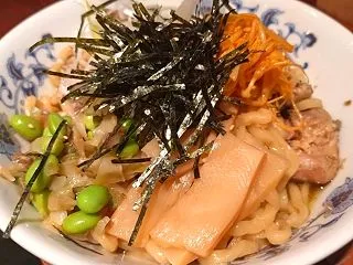 限定麺 鴨混ぜソバしょっぱ旨〜（笑）