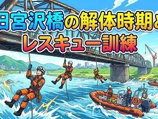 旧宮沢橋の解体時期とレスキュー訓練の理由…
