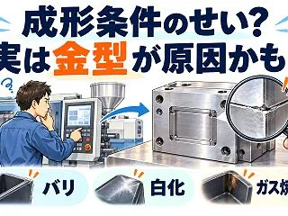 成形条件の問題と思われていた不良が、実は…