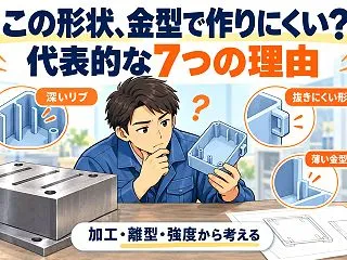 「この形状は金型では作りにくい」と判断さ…