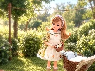 レトロリカちゃんの洗濯日和♪