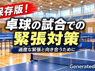 【卓球】保存版！試合での緊張と向き合う方…