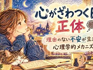 心がざわつく日の正体｜理由のない不安が生…