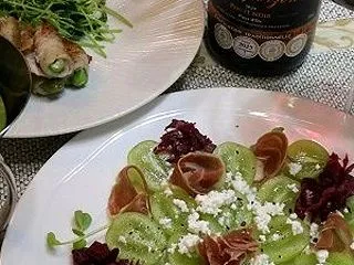 ◆シャインマスカットサラダとしし唐肉巻き…