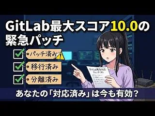GitLab 緊急パッチ CVSS 10…