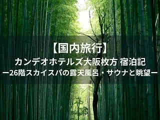 【国内旅行】カンデオホテルズ大阪枚方 宿…