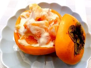 秋には必ず作る～柿の白和え♡