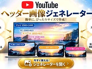 【無料ツール】YouTubeヘッダー画像…