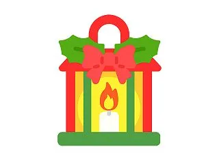 クリスマスランタンのアイコンの無料イラス…