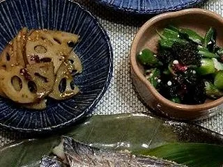 ◆太刀魚焼きとレンコンキンピラで和なおう…