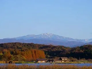 思い出 木場潟から白山と紅葉 北園地から…