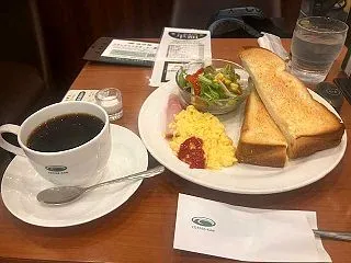 静岡駅直結「珈琲館」で腹ごしらえ