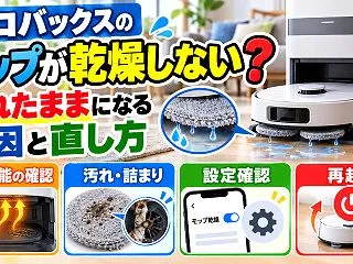エコバックスのモップが乾燥しない？濡れた…