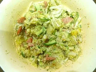 自家製野菜でポテトサラダ