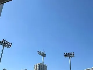 日曜テニスの試合応援に。