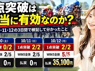 WIN5、1点突破が2つ成功してもダメな…