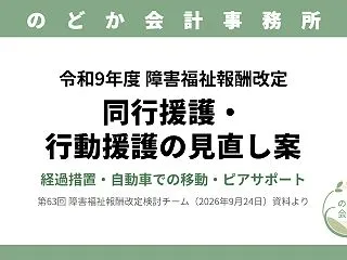 【令和9年度報酬改定】同行援護・行動援護…