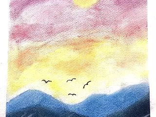 夕焼け小焼けの絵