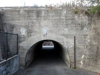 田川市伊田のレンガアーチ橋