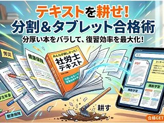 社労士試験対策「テキストをバラバラにする…