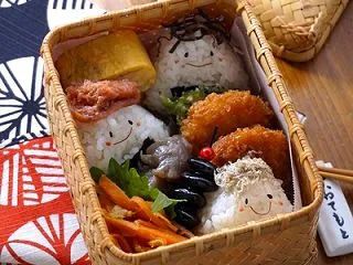 久しぶりの竹かご弁当