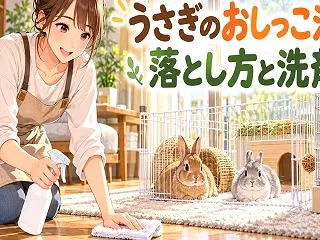 うさぎ（＋ジリス）のおしっこ汚れの落とし…