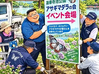 蓮華寺池公園アサギマダラの会