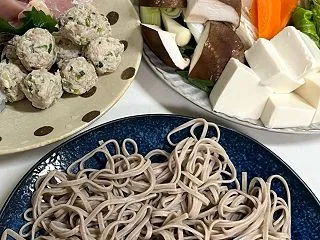 蕎麦すきの夕飯☆新車がやって来た〜^_^