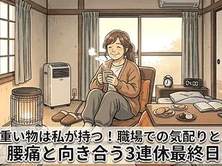 重い物は私が持つ！職場での気配りと、腰痛…
