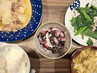 ある日の晩御飯、鶏大根でほっこり