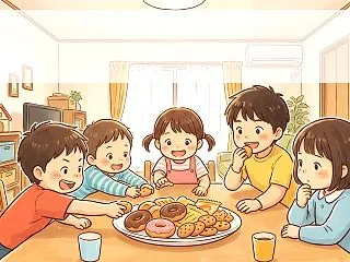 お菓子で見えた兄弟の個性差