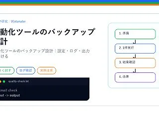 自動化ツールのバックアップ設計｜設定・ロ…