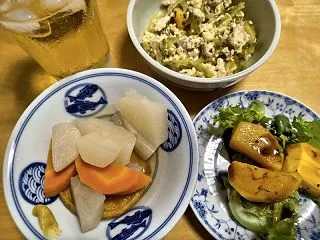 柿サラダ・オデン