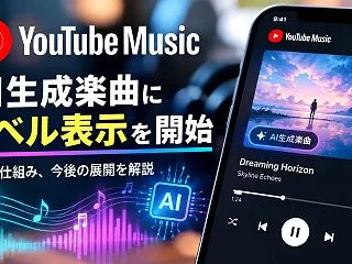 YouTube MusicがAI生成楽曲…