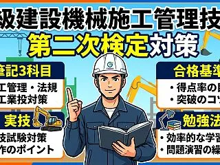 1級建設機械施工管理技士の第二次検定対策…