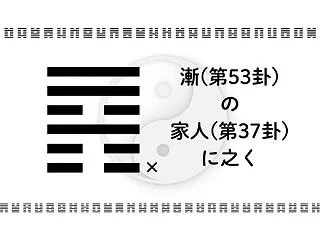 漸(第53卦)の家人(第37卦)に之く：…
