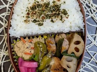 煮ものもレンジ調理で～夫のお弁当738
