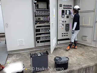 特高太陽光発電所点検と試験電流トラブル
