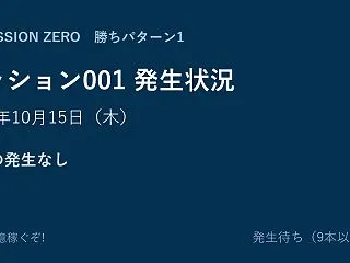 【ミッション001】勝ちパターン1 発生…