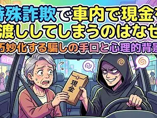 特殊詐欺で車内で現金を手渡ししてしまうの…