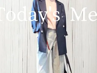 【本日のワタシ】珍しく紺ブレ！