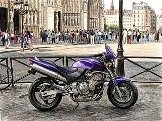 ノートルダム大聖堂前のホンダ