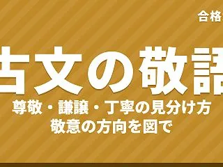 古文の敬語 3種類の見分け方を図で攻略｜…