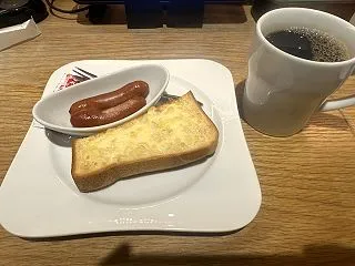 むさしの森珈琲のモーニングサービス（チー…