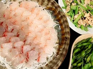 真鯛と黒鯛のお刺身