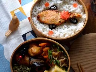 秋の鮭弁