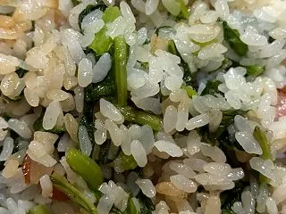 大根葉のお漬物でおしんこピラフ・スペアリ…