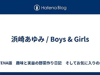 浜崎あゆみ / Boys & G…
